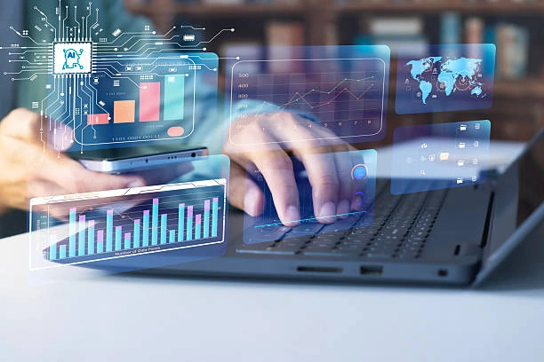Illuminated rows of server racks in a modern data center, symbolizing cloud infrastructure at scale.